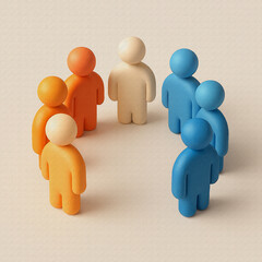 3d group of people figure