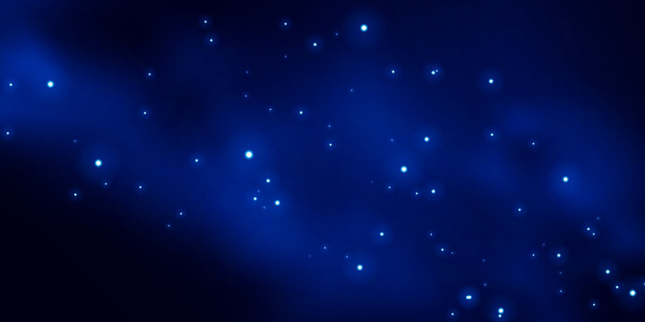 Night sky with glowing particles background. Beautiful galaxy background with bright shining stars