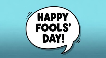 Happy april fools' day prank greeting card illustration