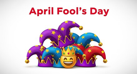 April fools day funny jester hats prankster celebration