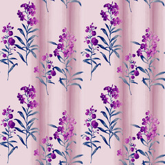 purple flowers on a wooden background