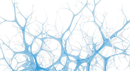 Obraz premium Abstract Blue Neural Network Structure