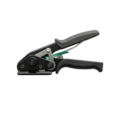 Obraz premium Industrial manual strapping tool with green strap