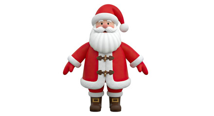 3D Render of a Cartoon Santa Claus