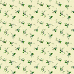 seamless background with green flower