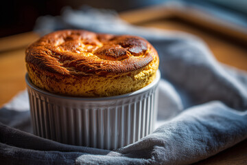 Golden Souffle Fresh from Oven with Perfect Rise