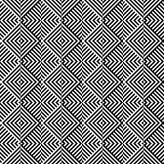 Abstract geometric overlay pattern. A seamless vector background. White and black ornament. Graphic modern pattern. Simple lattice graphic design