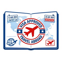 Passport stamps and international borders