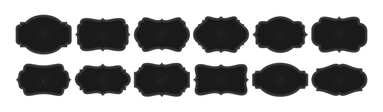 Set of Elegant vintage frame with ornate borders and decorative elements. Classic retro design perfect for wedding invitations, menus, labels, and sophisticated branding projects