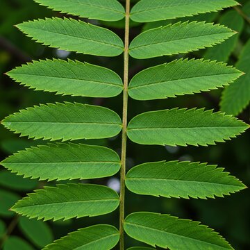 Rowan Leaf Pinnately compound with serrated lanceolate leaflets