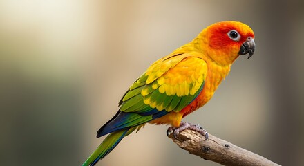 Obraz premium Sun Parakeet: Vibrant Jewel of the Avian World