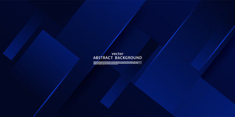 Fototapeta premium Luxurious blue abstract patterned overlapping background. Simple overlapping square theme with thin lines, modern background concept. Vector eps10