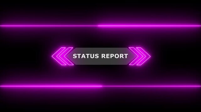 Animation of HUD elements with text Statud Report. Hud Callout Frame Lines For Business Infographic Slide. Futuristic callout titles. Virtual sci fi textbox for HUD. 4k video