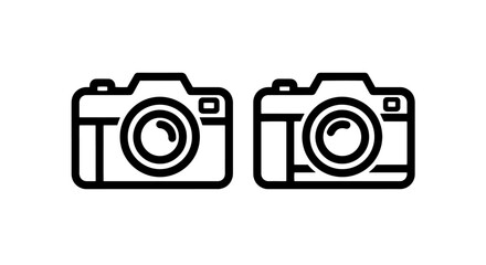 Camera Icons - Line Art Variations for Photography