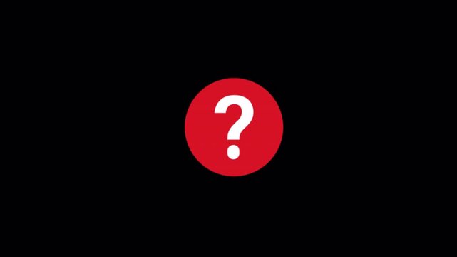 Question Mark. Inquiry, Help, Confusion Concept Animation Video - Transparent