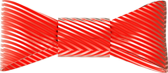 Fototapeta premium 3D Red Ribbon Bow Tie High Quality Isolated 