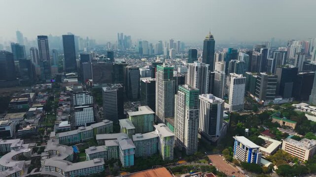Hazy cinematic skyline of Bonifacio Global City reveals Manila&rsquo;s modern rise