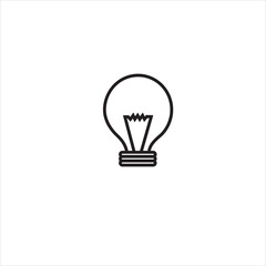 Obraz premium light bulb vector icon on a white background
