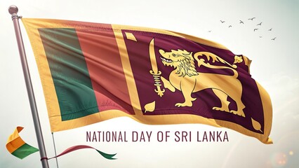 National Day of Sri Lanka banner symbolizing unity and freedom.