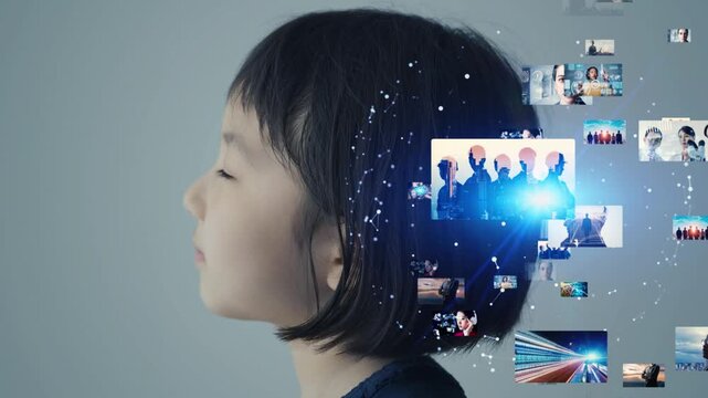 女の子の横顔と映像コンテンツのコンセプト
