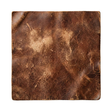 Distressed Brown Vintage Leather Texture Square