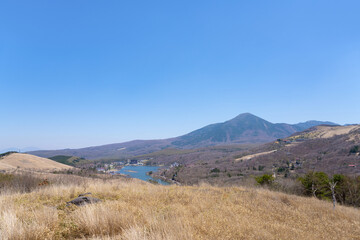 車山高原を走るビーナスラインから見た風景