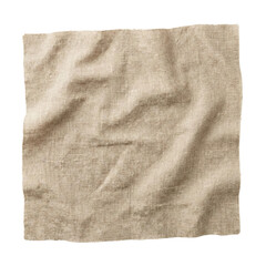 Obraz premium Wrinkled beige linen fabric square texture