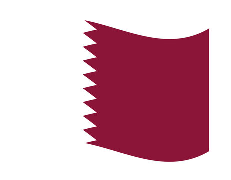 Waving flag of Qatar national symbol wavy fabric country official emblem middle east