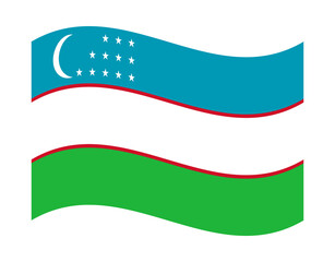 uzbekistan flag waving on transparent background, uzbekistan national flag