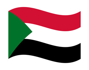 waving flag of sudan illustration on transparent background sudanese national symbol banner