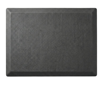 Rectangular black textured rubber mat mockup