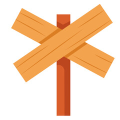 Wooden Signpost Illustration