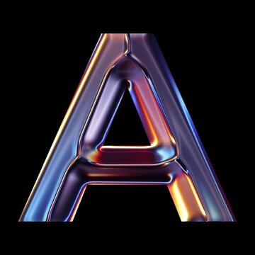 Transparent Chrome letter A
