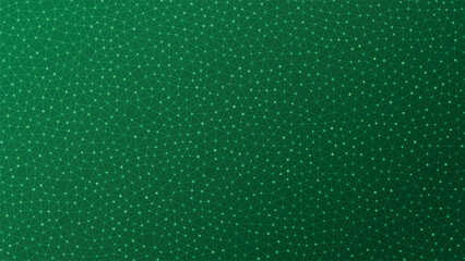 Abstract green connected dots mesh network pattern background