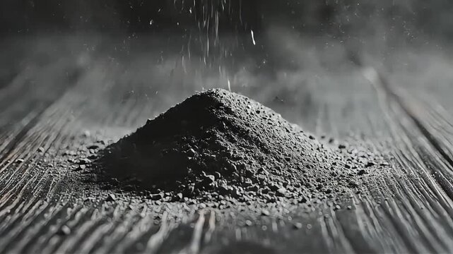 Ash Wednesday ritual with powder on wooden surface
