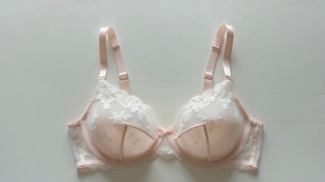Brassiere on a plain surface showing design and color details for fashion and clothing discussions