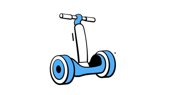 Take your hands on this amazing doodle style animated icon of hoverboard