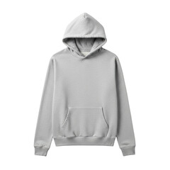 Grey hooded sweatshirt hoodie mockup isolated © BTG