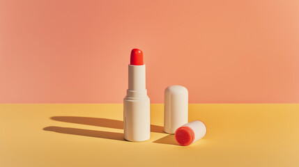 Red Cream Lipstick with Sponge Applicator