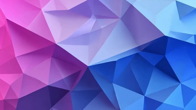 Abstract Pink Blue Triangle Geometric Background