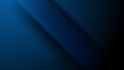 Obraz premium Abstract dark blue gradient background with diagonal shadows suitable for web design, social media graphics, posters, and digital art projects.
