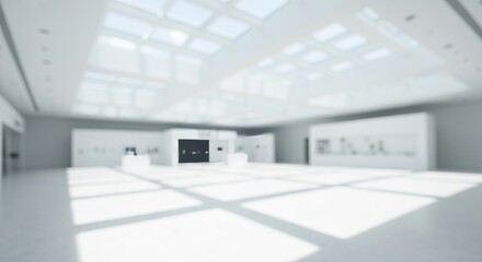 Fototapeta premium Elegantly abstract spacious interiors glow serene, in soft and calming light and minimalist event.