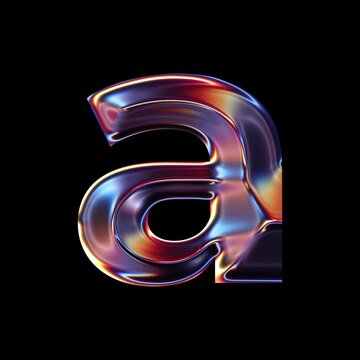 Transparent Chrome letter A small