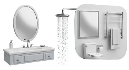 Modern Bathroom Fixtures Display
