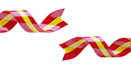 Red and Yellow Striped Ribbons