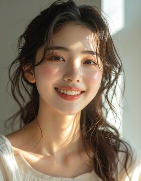 미소를 띄고있는 치아 모델