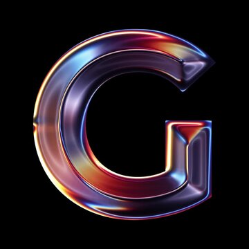 Transparent Chrome letter G