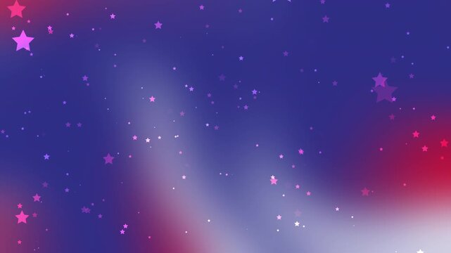 Red white and blue gradient with many stars. Featuring vibrant red, white, and blue gradient with numerous stars. Perfect for patriotic designs, fourth of july themes.