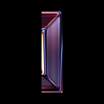 Transparent Chrome letter L small