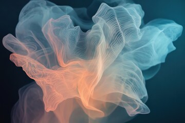 Obraz premium Abstract swirling patterns create vibrant colors against a dark background